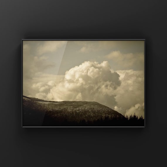 Muted Mountains And Cloud Formation Art Print
