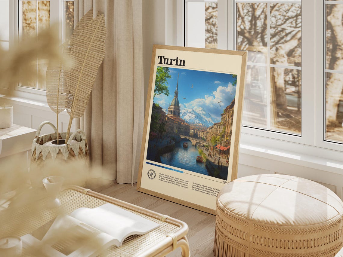 Turin City Italy Travel Print Italy Travel Print Travel Wall Art City Map Print Travel Poster Travel Art Gift Travel Home Decor - Image 6