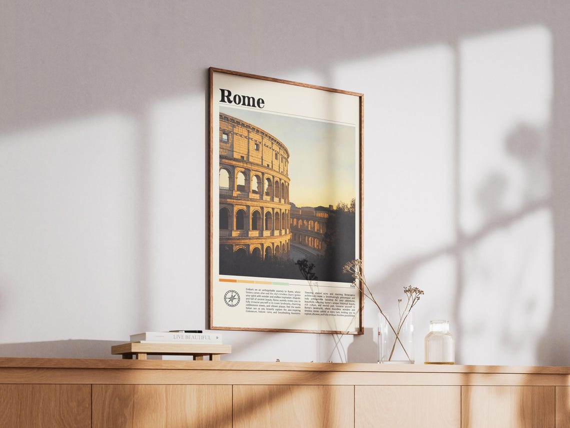 Rome Travel Print Rome Colosseum Print Rome Italy Wall Art Rome Poster Colosseum Photo Rome Italy Poster Print Rome Colosseum Decor - Image 3