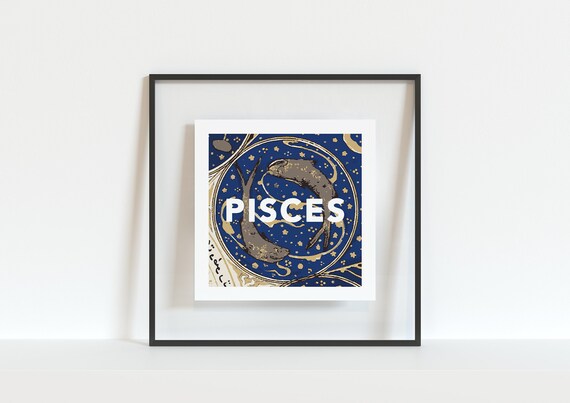 Pisces Zodiac Art Print