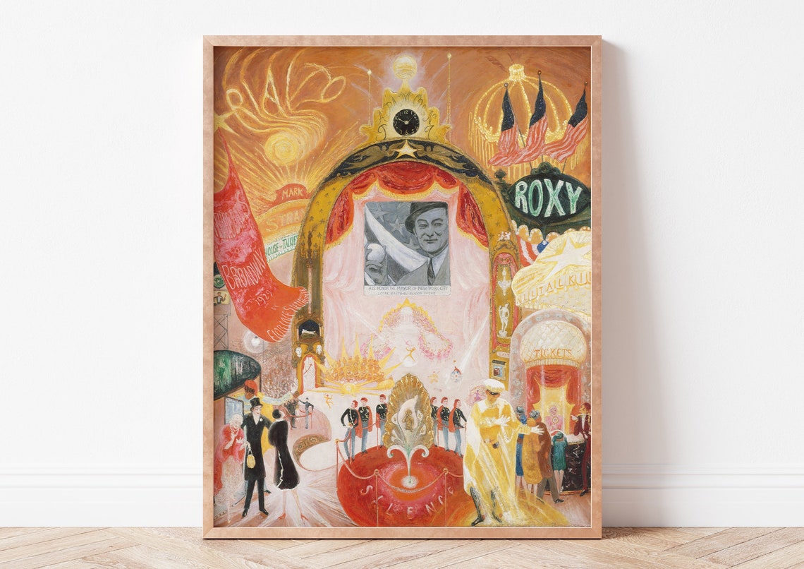 Florine Stettheimer Cathedrals of Broadway Theater Art Deco Poster