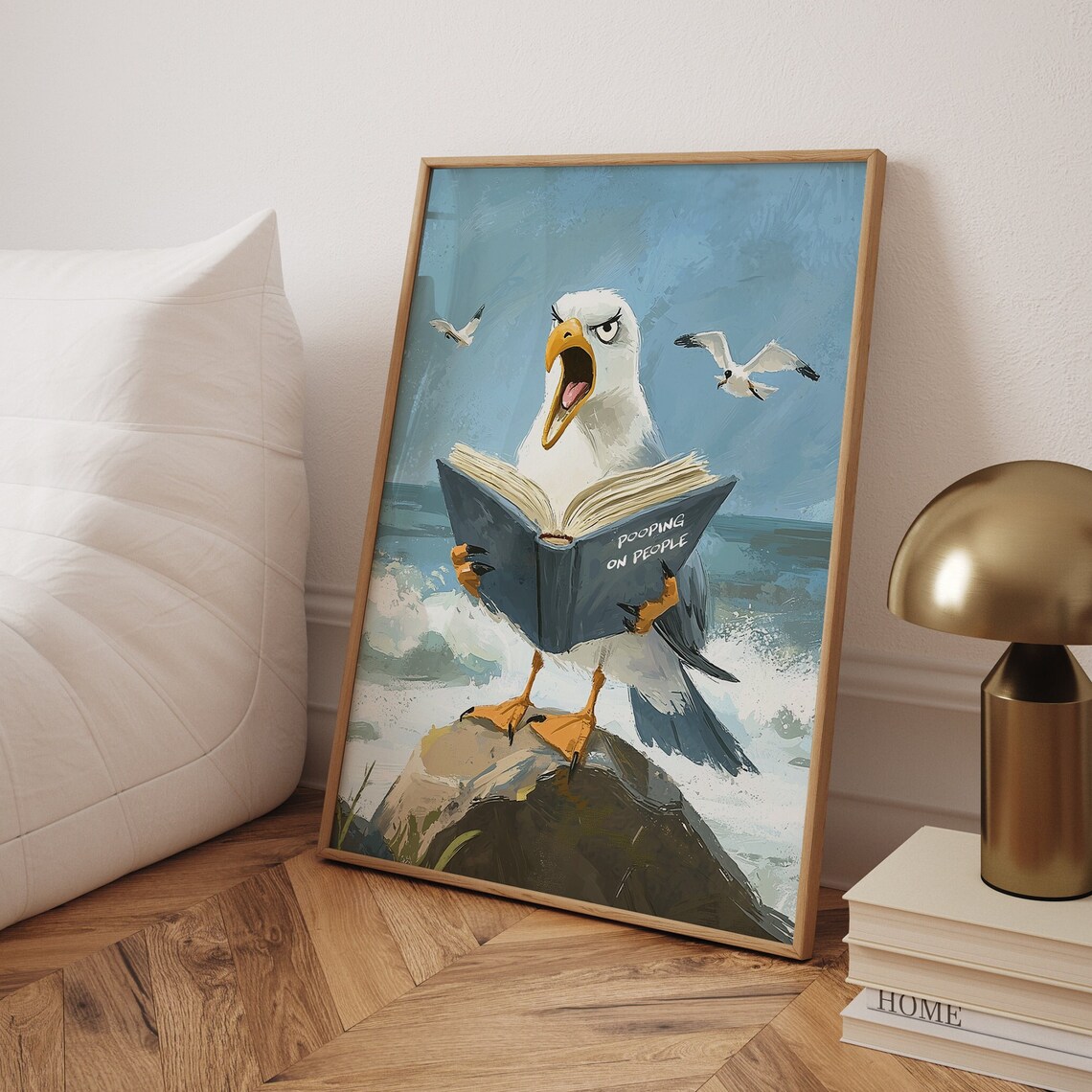 Cute Bird Funny Toilet Bathroom Humor Sign