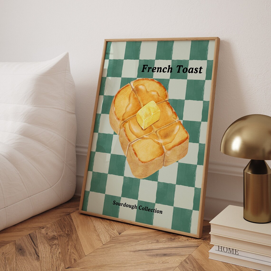 Toast Breakfast Poster Print, Minimalist Kitchen Art