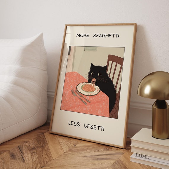 More Spaghetti Less Upsetti - Black Cat