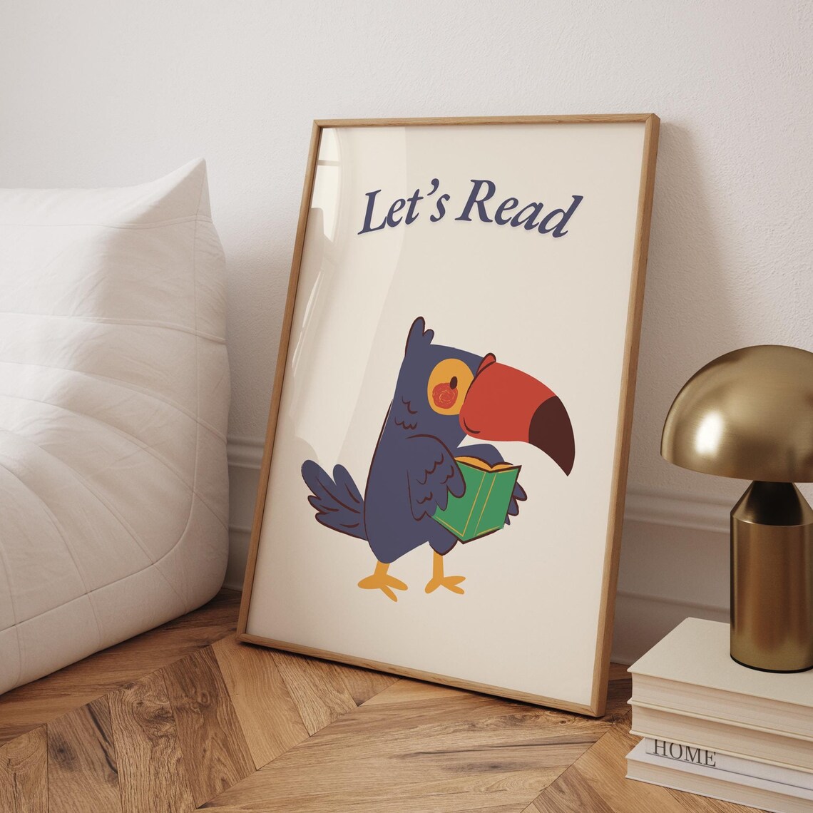 Kids Reading Poster, Retro Toddler Classroom Decor