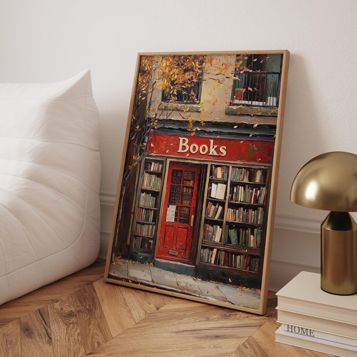 Book Store Vintage New York Bookshop Art Poster