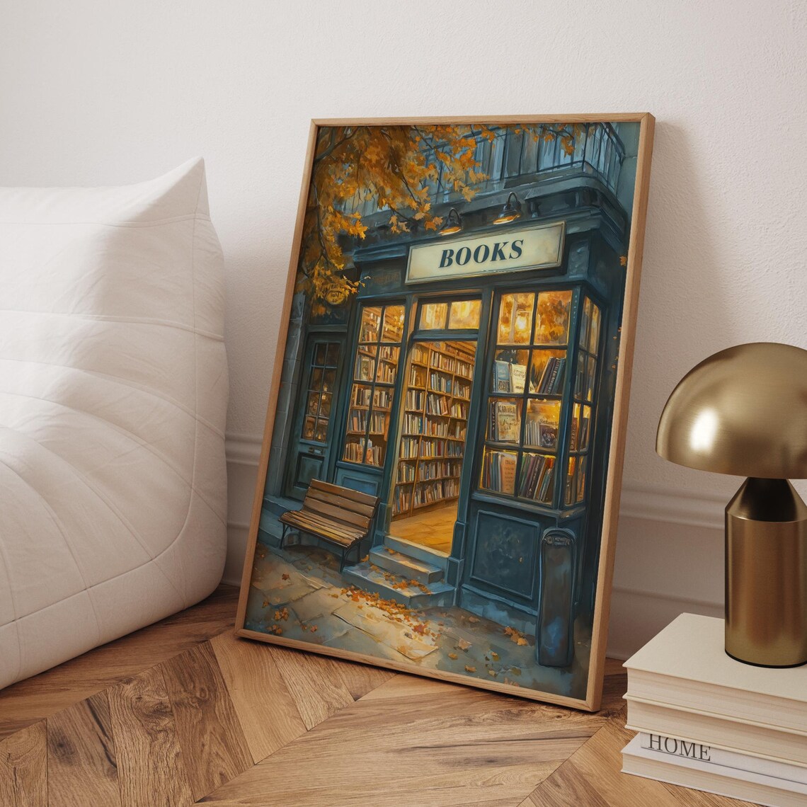 Book Store Vintage London Bookshop Art Print