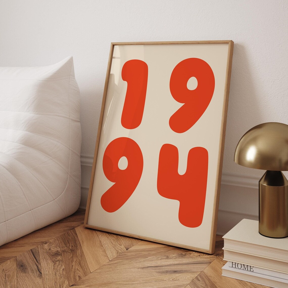 Custom Retro Year Poster, Personalized Birthday Gift