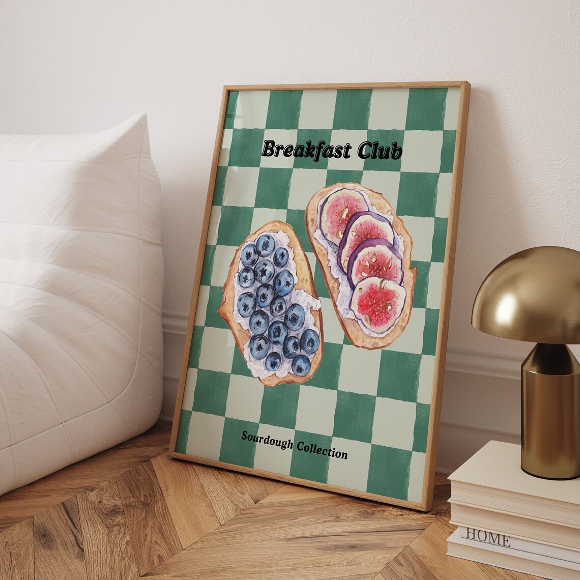 Toast Breakfast Poster Print, Minimalist Kitchen Art