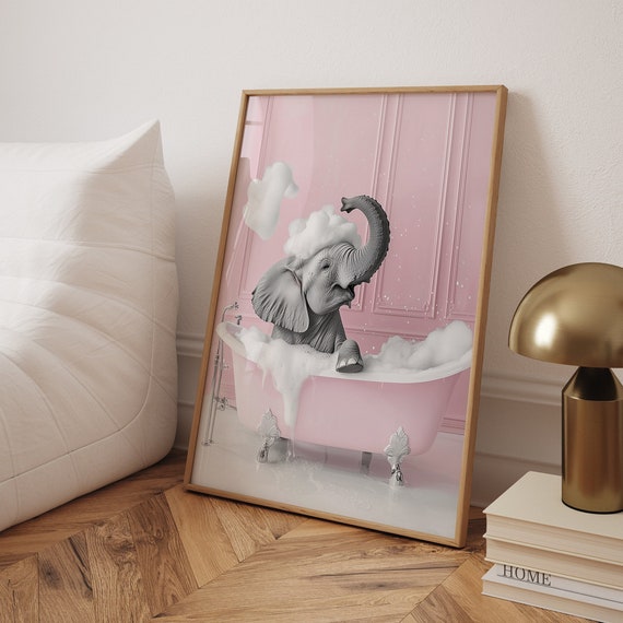 Cute Elephant, Modern Travel Poster