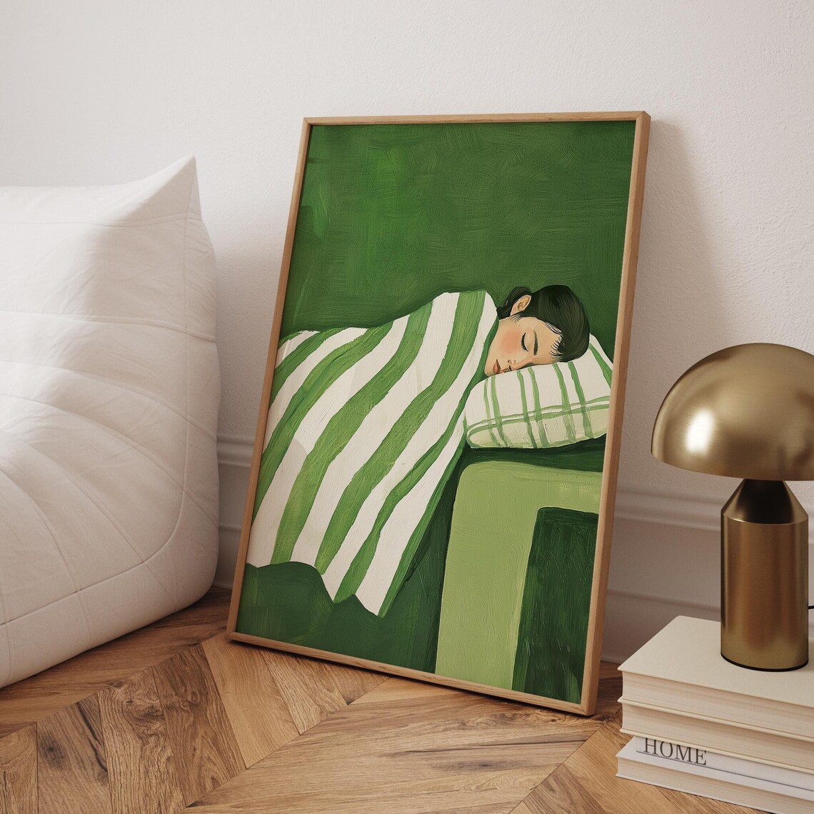 Emerald Green Abstract Contemporary Minimalist Art