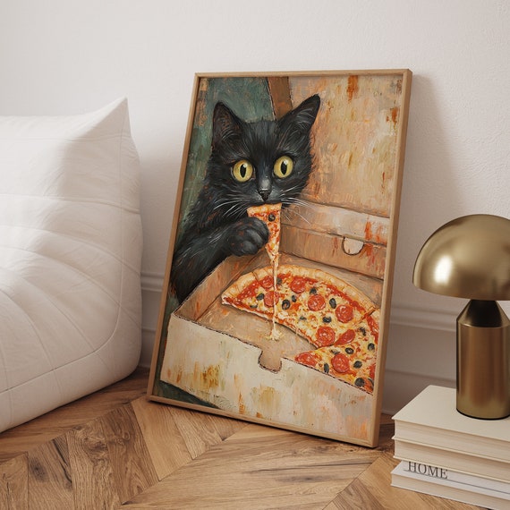 Cute Cat - Retro Travel Poster