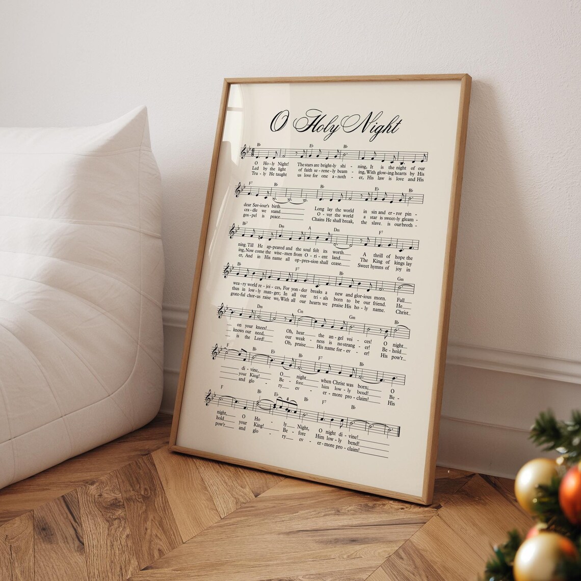 O Holy Night Vintage Christmas Carol Poster - Image 6
