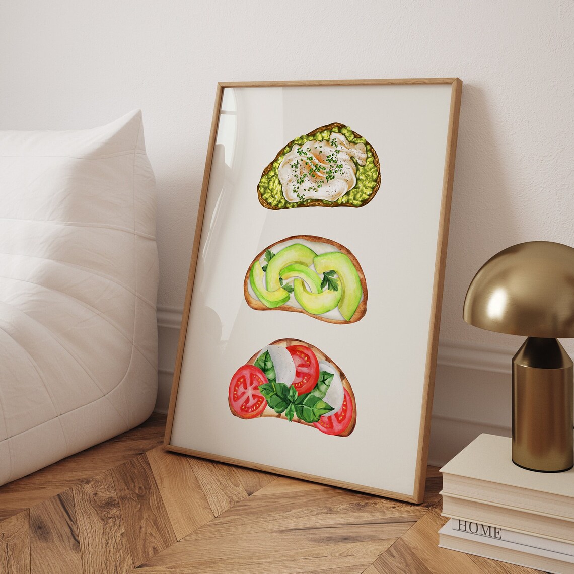 Avocado Toast, Minimalist Kitchen Art Print