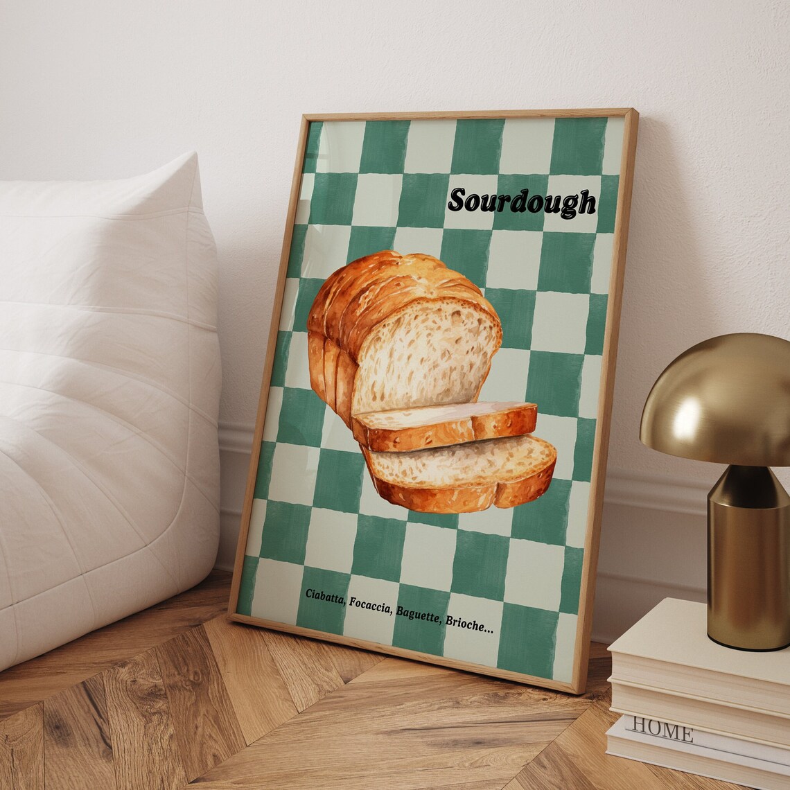 Sourdough Bread Poster, Vintage Kitchen Decor