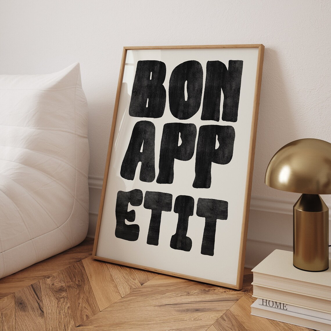 Bon Appetit Mid Century Typography Art Print