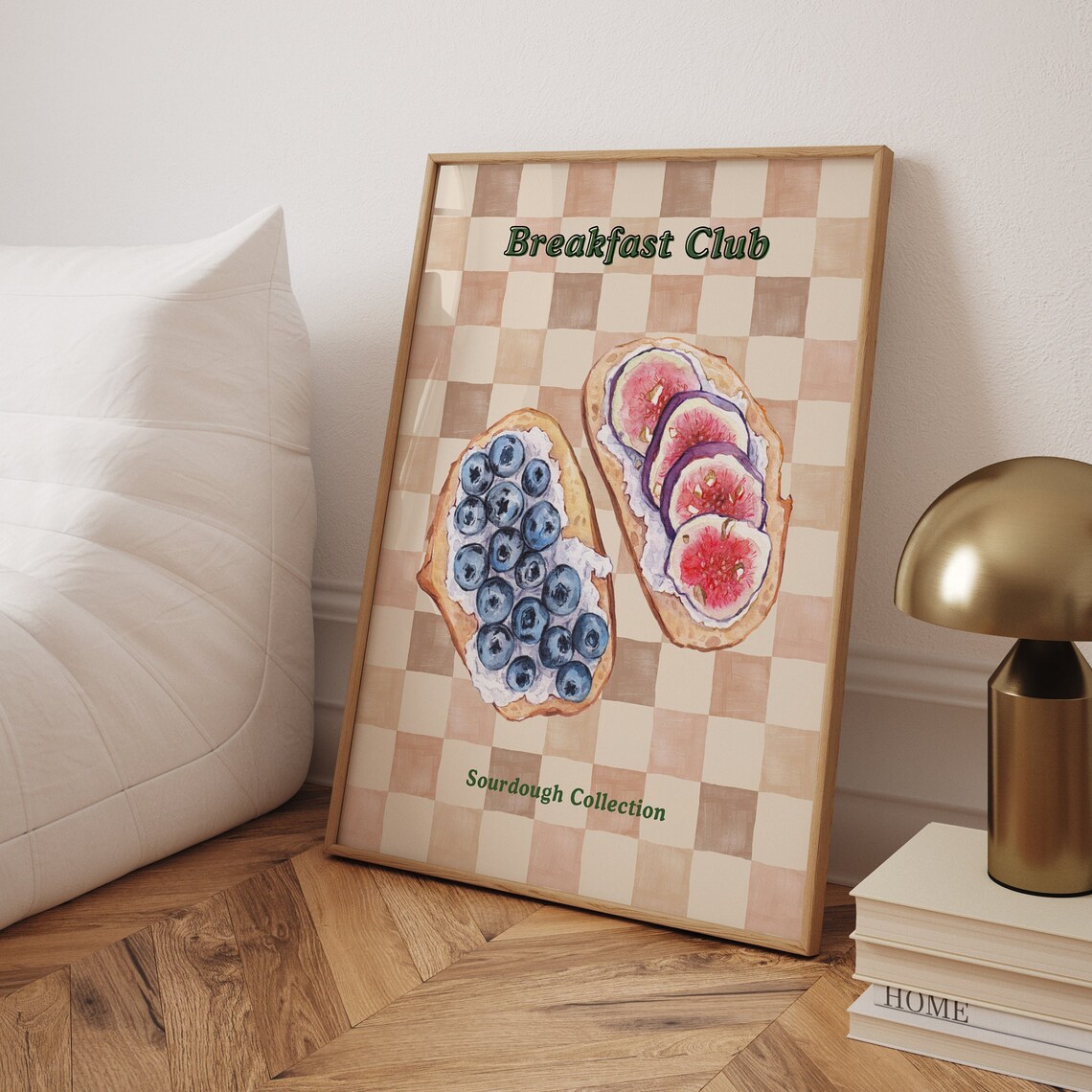 Toast Breakfast Poster, Minimalist Kitchen Decor
