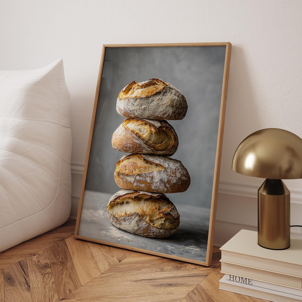 Sourdough Bread Print, Rustic Vintage Kitchen Decor