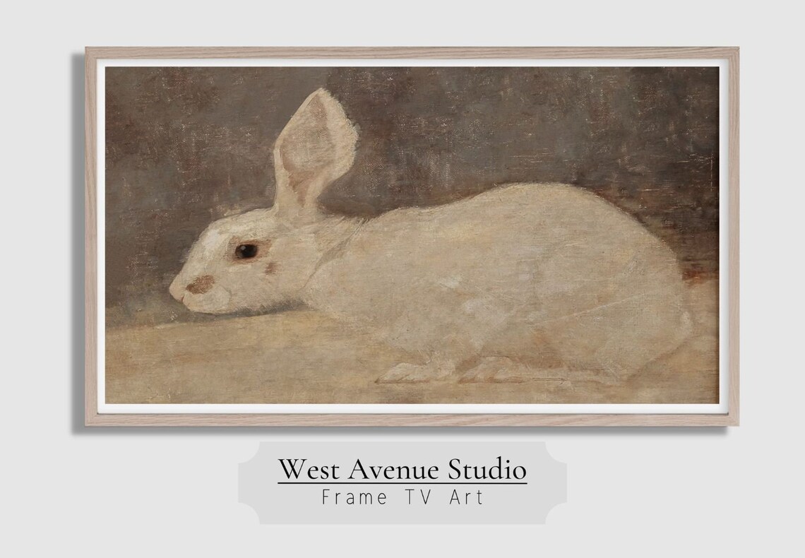 Vintage Rabbit Painting Easter Spring Art Print - Image 5