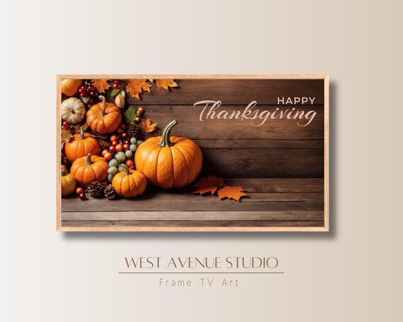 Frame Tv Thanksgiving Art Thanksgiving Textured Art Happy Thanksgiving Instant Tv Art Fall Wall Art Frame Tv Art