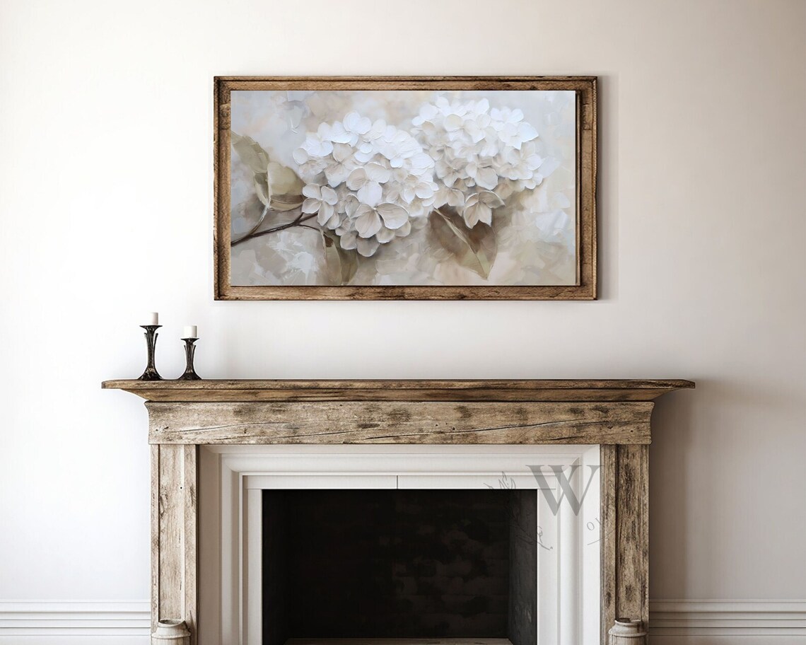 Spring Hydrangea Floral Painting, Farmhouse Art Print - Image 4