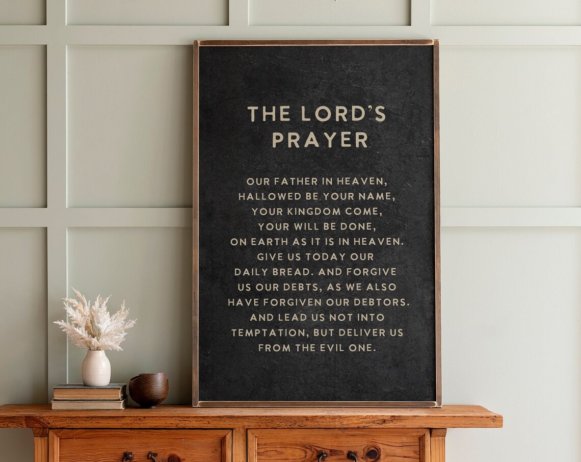 The Lords Prayer Christian Wall Decor Poster