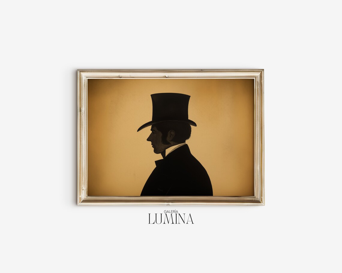 Vintage Aristocratic Gentleman Silhouette Art Print - Image 2