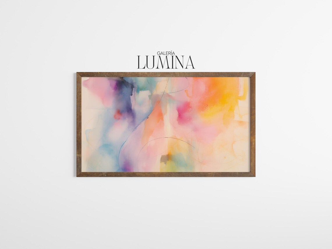 Pastel Abstract Watercolor Print, Minimalist Modern - Image 3
