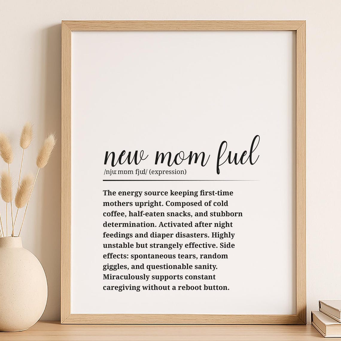 Funny New Mom Fuel Definition Humor Poster Coffee Lover Mother Gift - Image 6