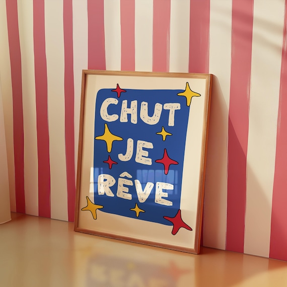 Je Reve Colorful Print For Kids Wall Art Nursery Poster Room Decor Baby Shower Gift Playroom Quote