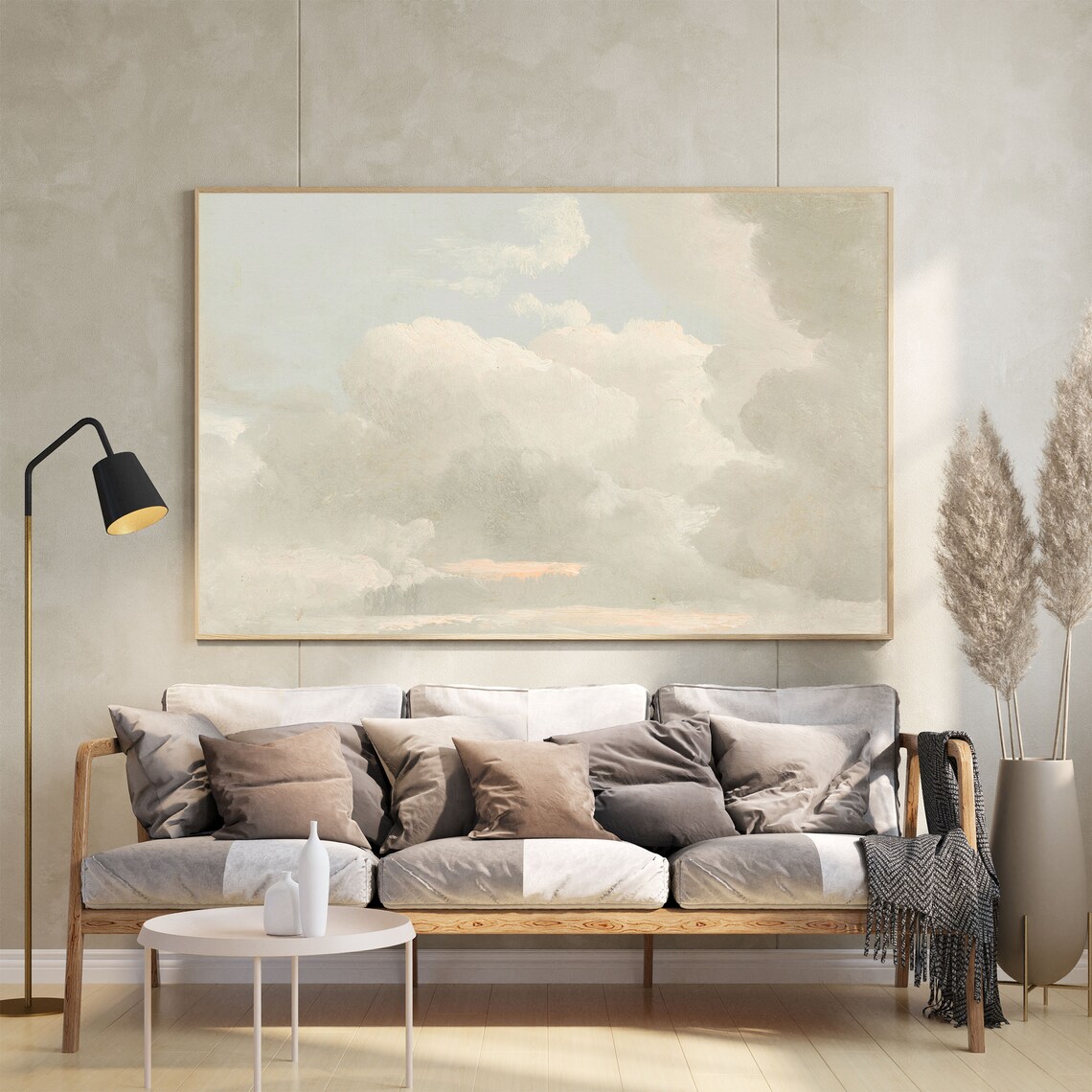 Cloudy Sky Painting, Vintage Nursery Art Print - Image 2