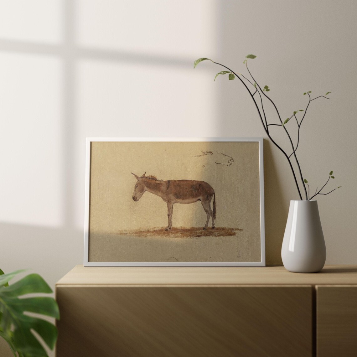 Vintage Donkey Painting Print, Farmhouse Nursery Decor - Image 2