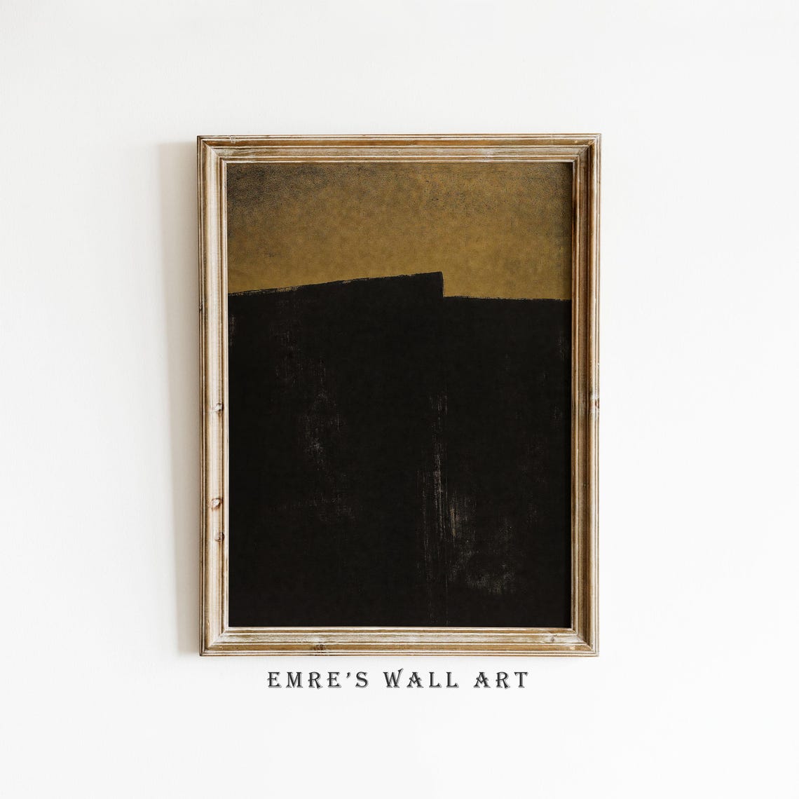 Dark Gold Minimalist Abstract Landscape Moody Wall Decor Poster - Image 4