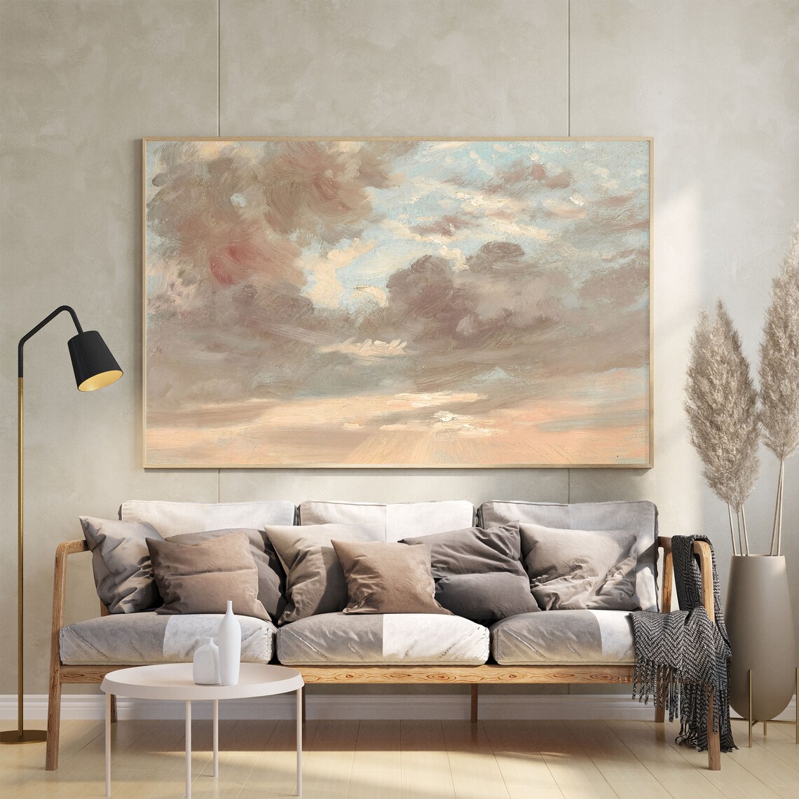 Cloud Oil Painting Vintage Cloud Study Art Print - Image 2