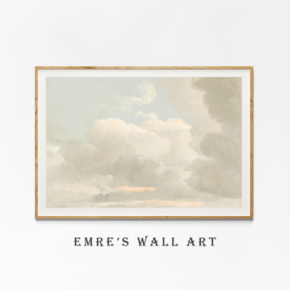 Cloudy Sky Painting, Vintage Nursery Art Print - Image 4