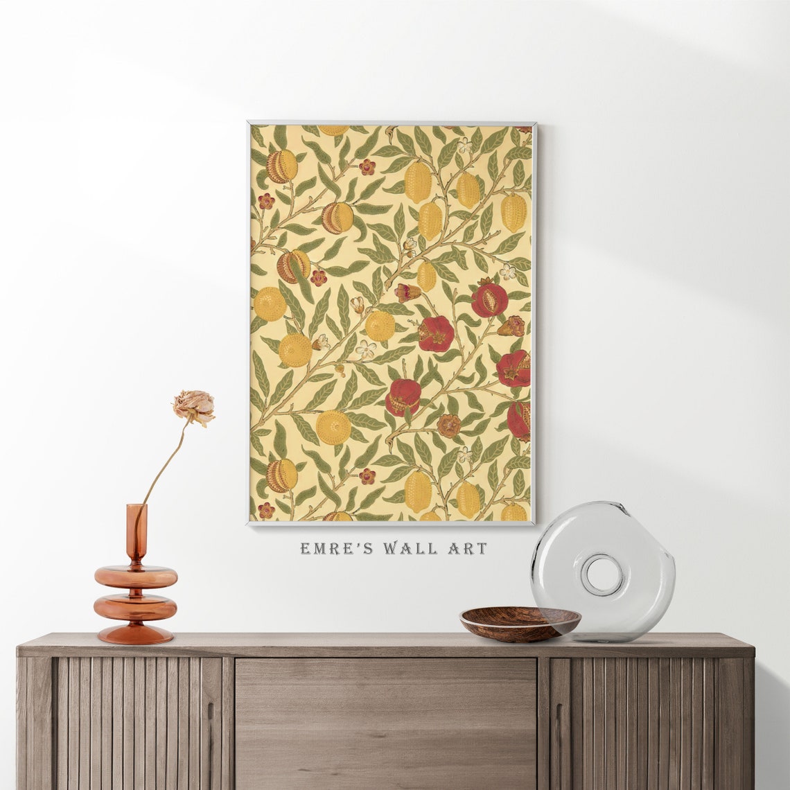 William Morris Fruit Pomegranate Wallpaper Floral Pattern Poster - Image 2