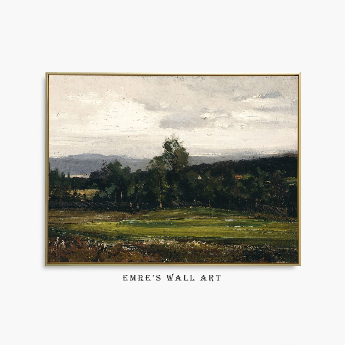 Summer Meadow Fields Green Landscape Vintage Oil Painting Poster