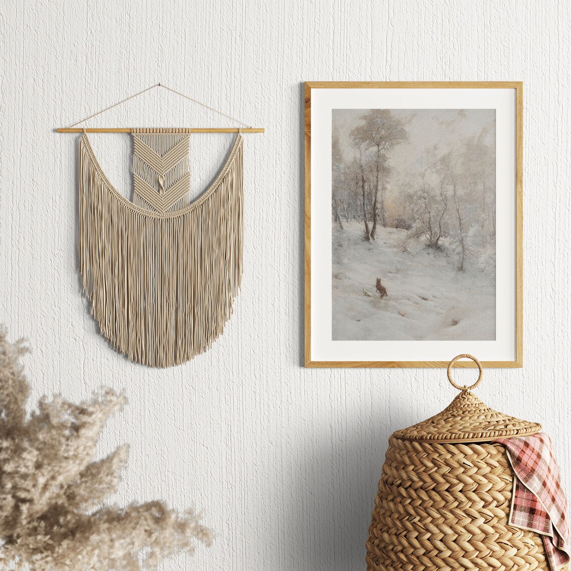 Fox Wall Decor, Winter Forest Landscape Art Print - Image 2
