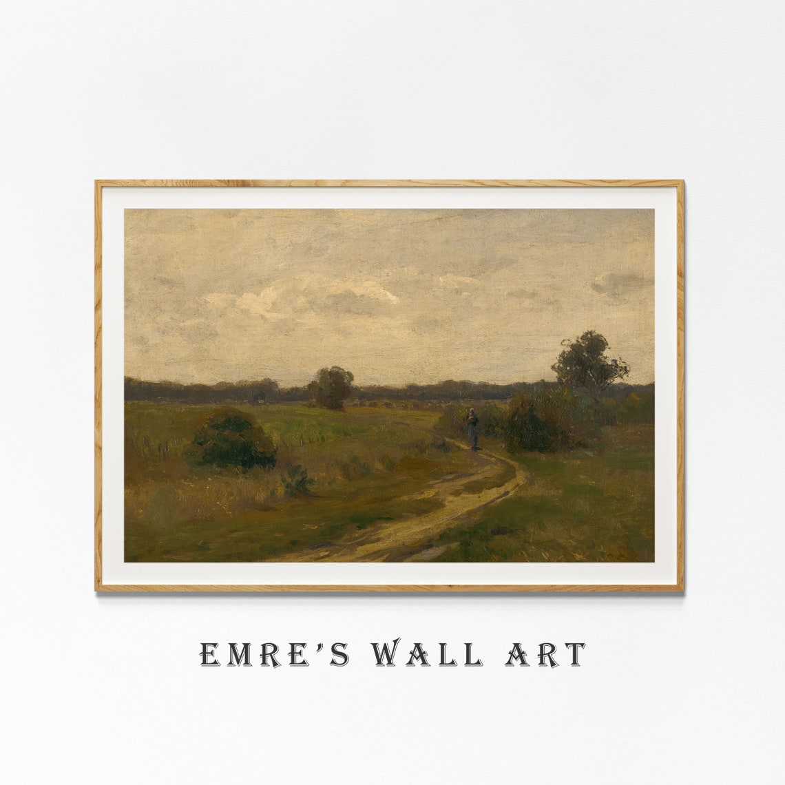 Winding Country Path Through Fields Vintage Pastoral Landscape Poster - Image 4