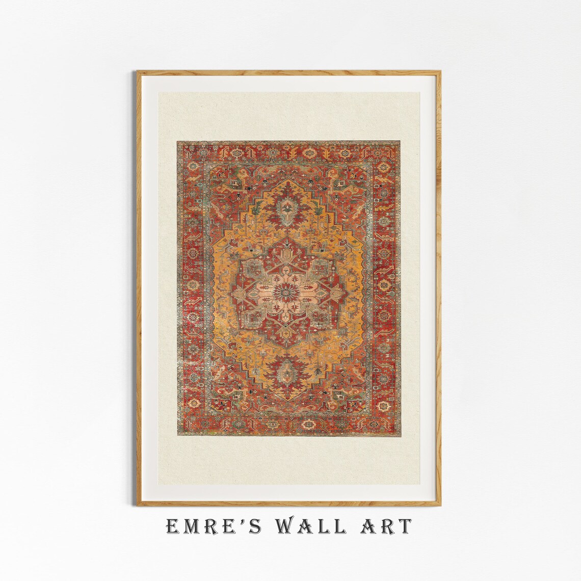 Vintage Textile Art Print, Warm Home Decor - Image 4