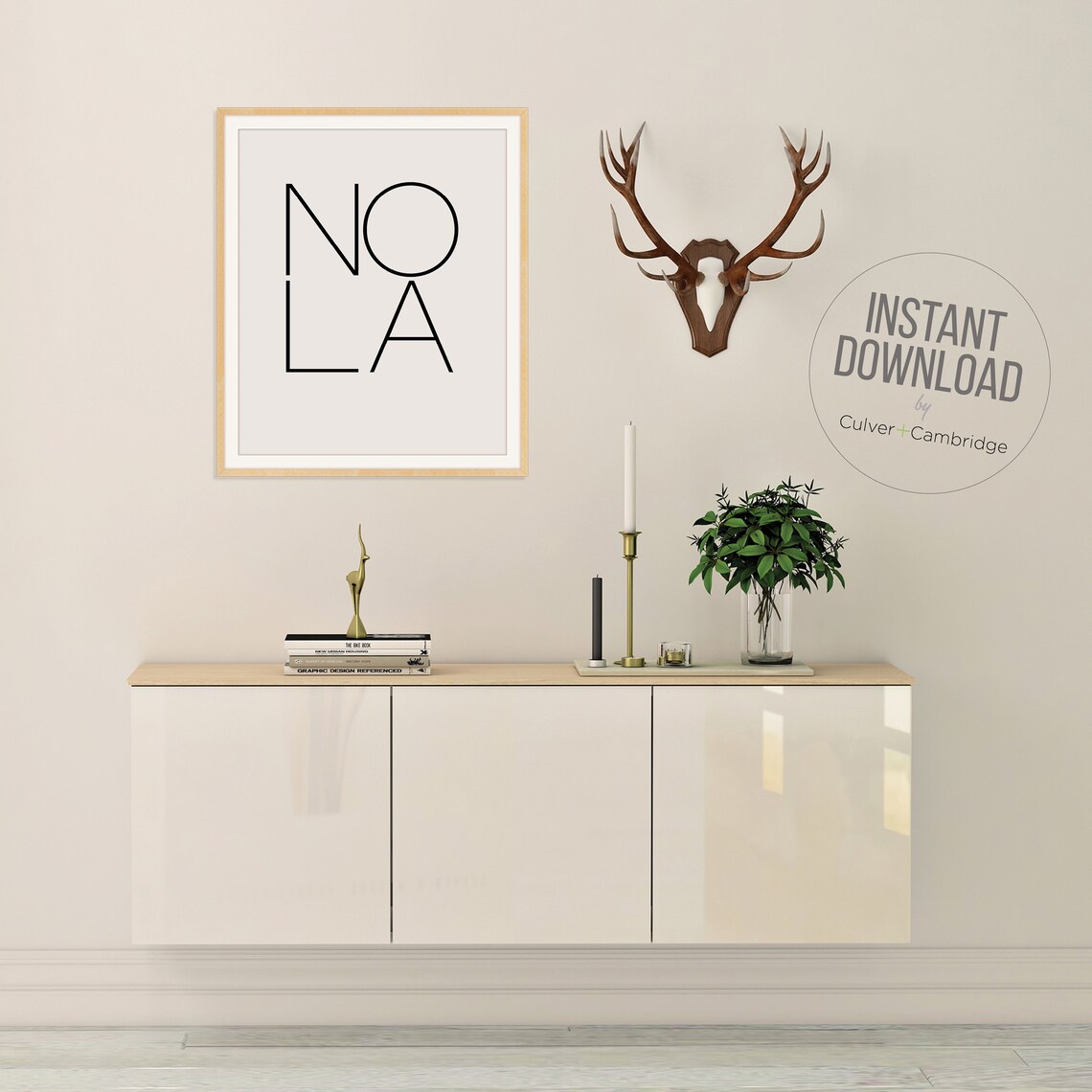 NOLA New Orleans Louisiana Minimalist Typography City Love Poster - Image 2
