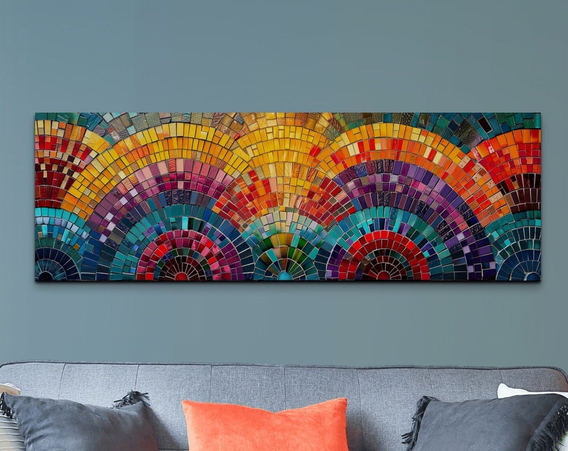 Mosaic Stained Glass Styled Art Print