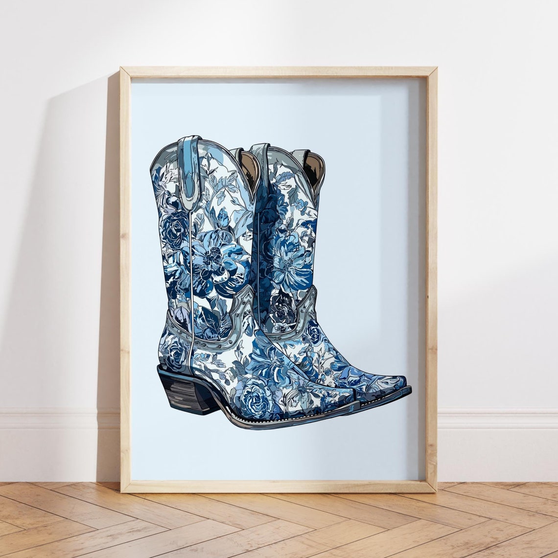 Western Cowgirl, Vintage Retro Wall Art Print