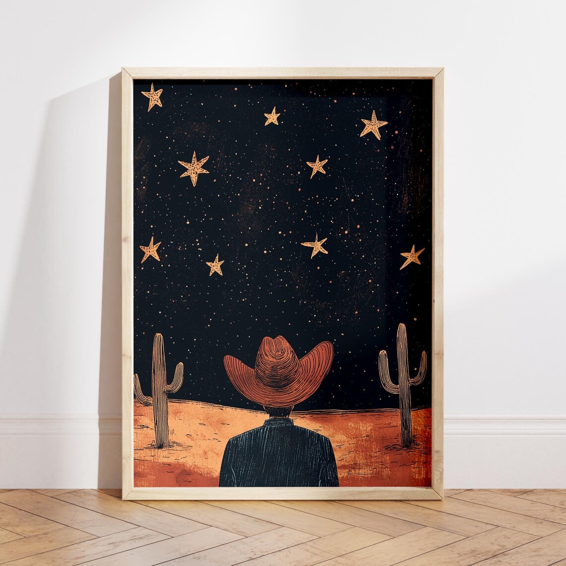 Western Cowboy - Traditional Travel Poster