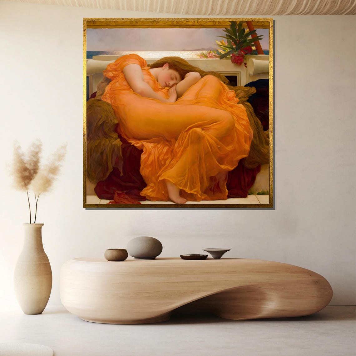 Frederic Leighton Flaming June Sleeping Beauty Classic Art Poster