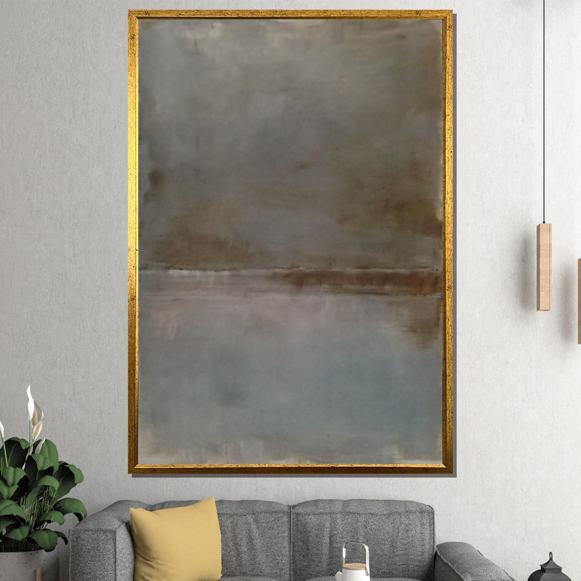 Neutral Gray Taupe Soft Minimalist Abstract Color Field Poster