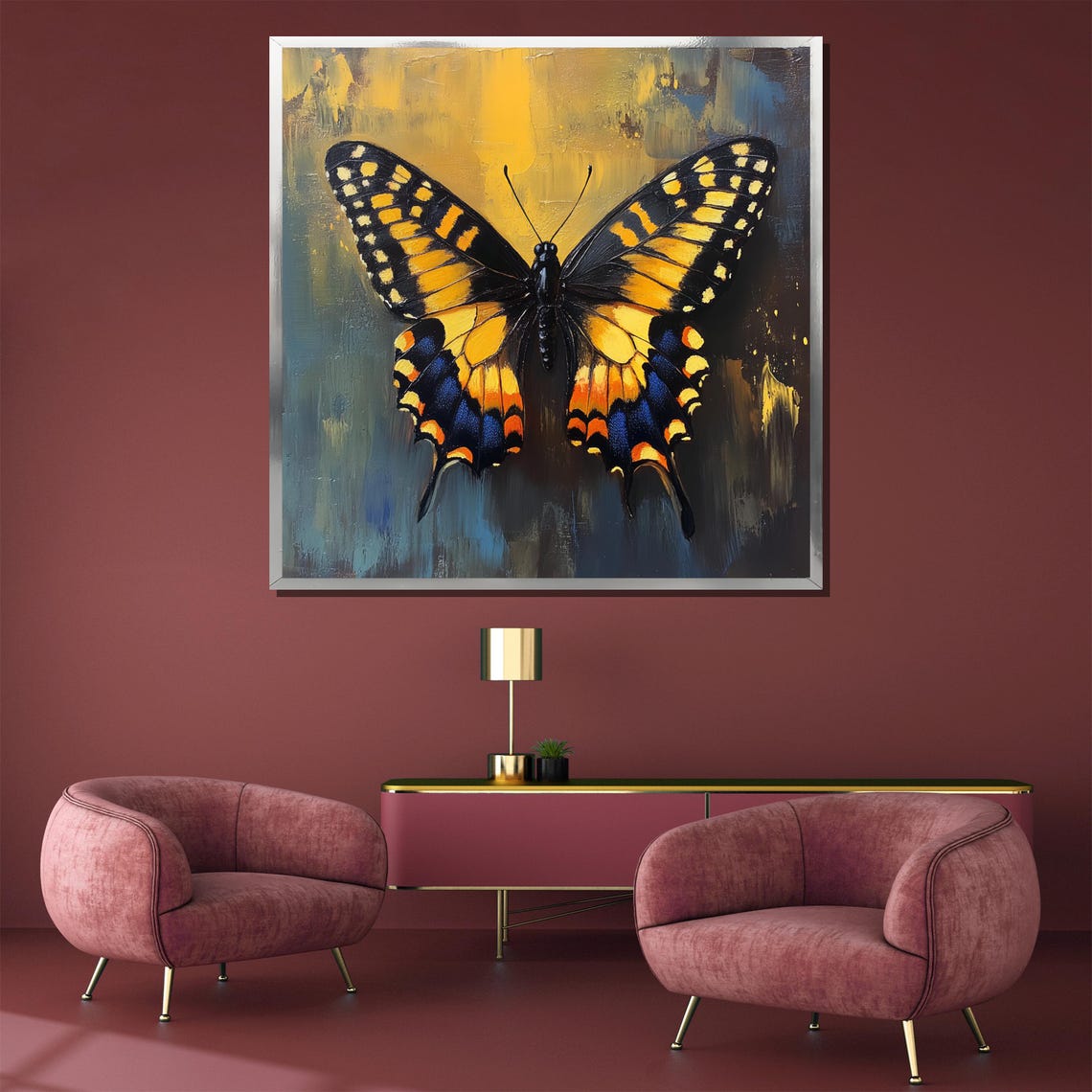 Vibrant Butterfly Painting Stunning Wall Art Gift For Nature Lovers And Elegant Home Decor - Image 3