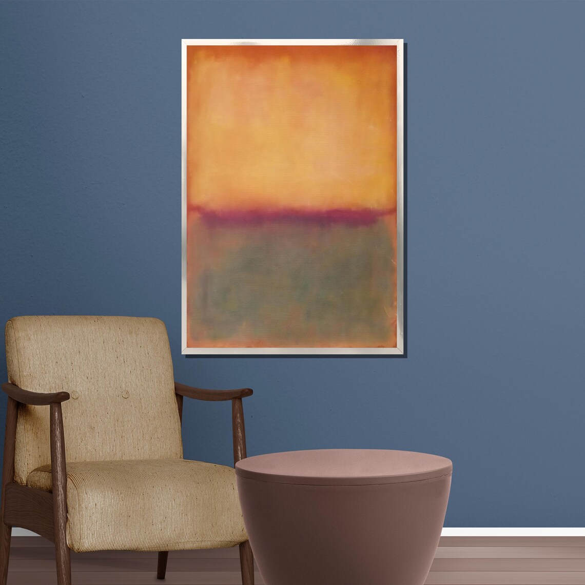 Mark Rothko Painting, Subtle Abstract Sunset Gradient - Image 5