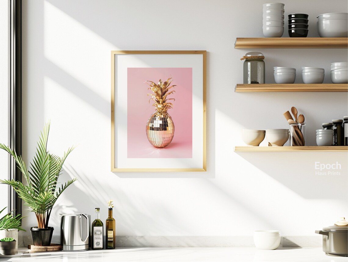 Pineapple Shaped Disco Ball, Funky Dance Floor Art - Image 3
