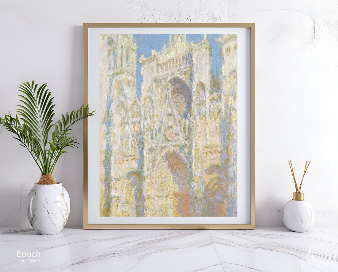 Claude Monet's Rouen Cathedral, Impressionist Poster
